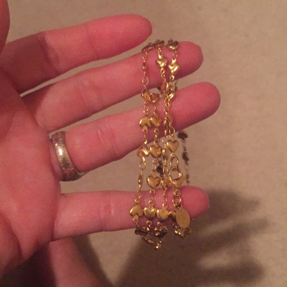 14k YG Plated Heart Set